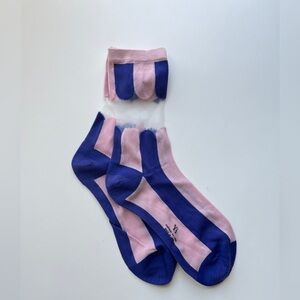 Yohji Yamamoto Pink and Blue Casual Socks